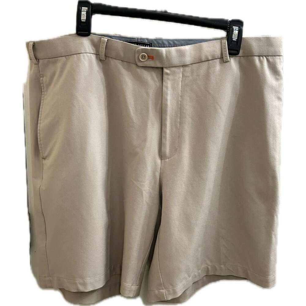 Peter Millar Wicking Element Golf Chino Shorts 9.5" in Mens 38 Beige